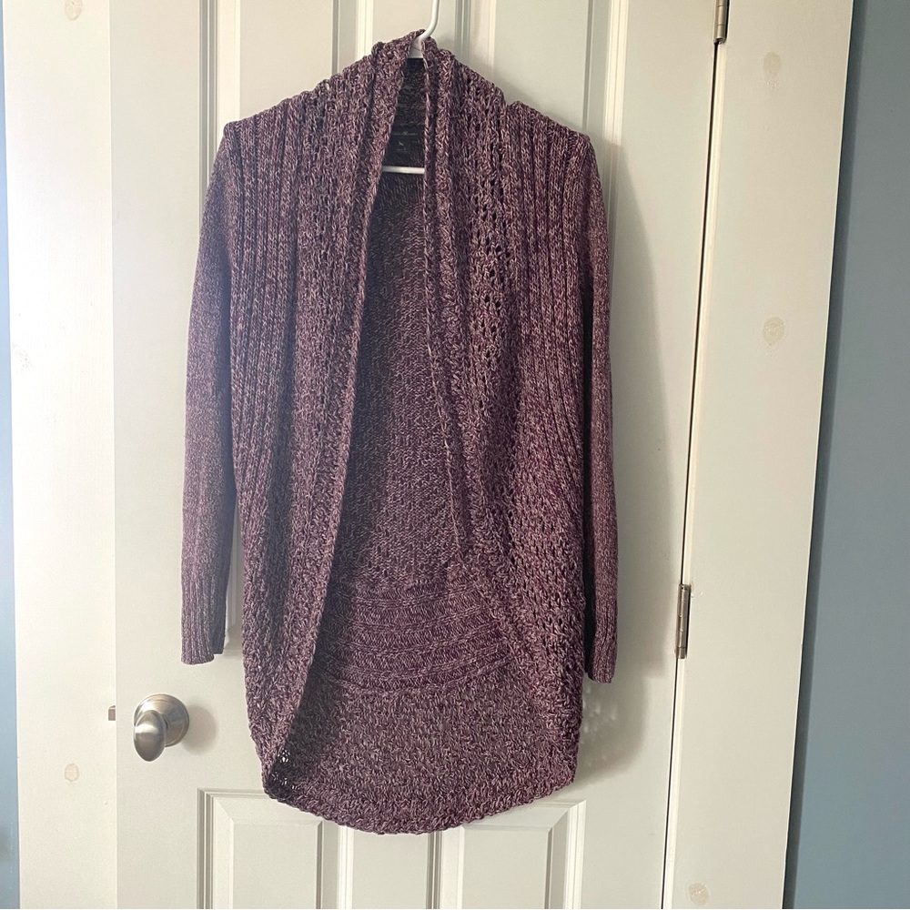 Eddie Bauer Women's Maroon Open-Front Cardigan, Womens S